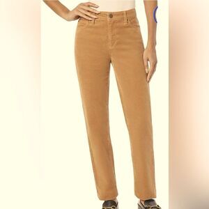 Jones New York Women's Brown Straight Leg Corduroy JeansColor: Chestnut Size: 14